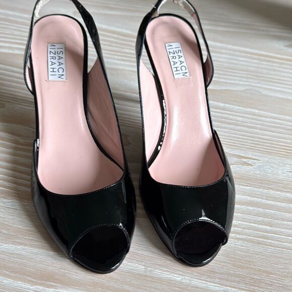 Isaac Mizrahi Slingback Heels size 9 black - Picture 1 of 11